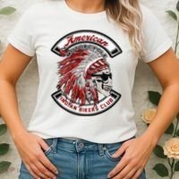 American Indian Bikers Club Motorcycle Biker Bike Women's T-Shirt thumb 2