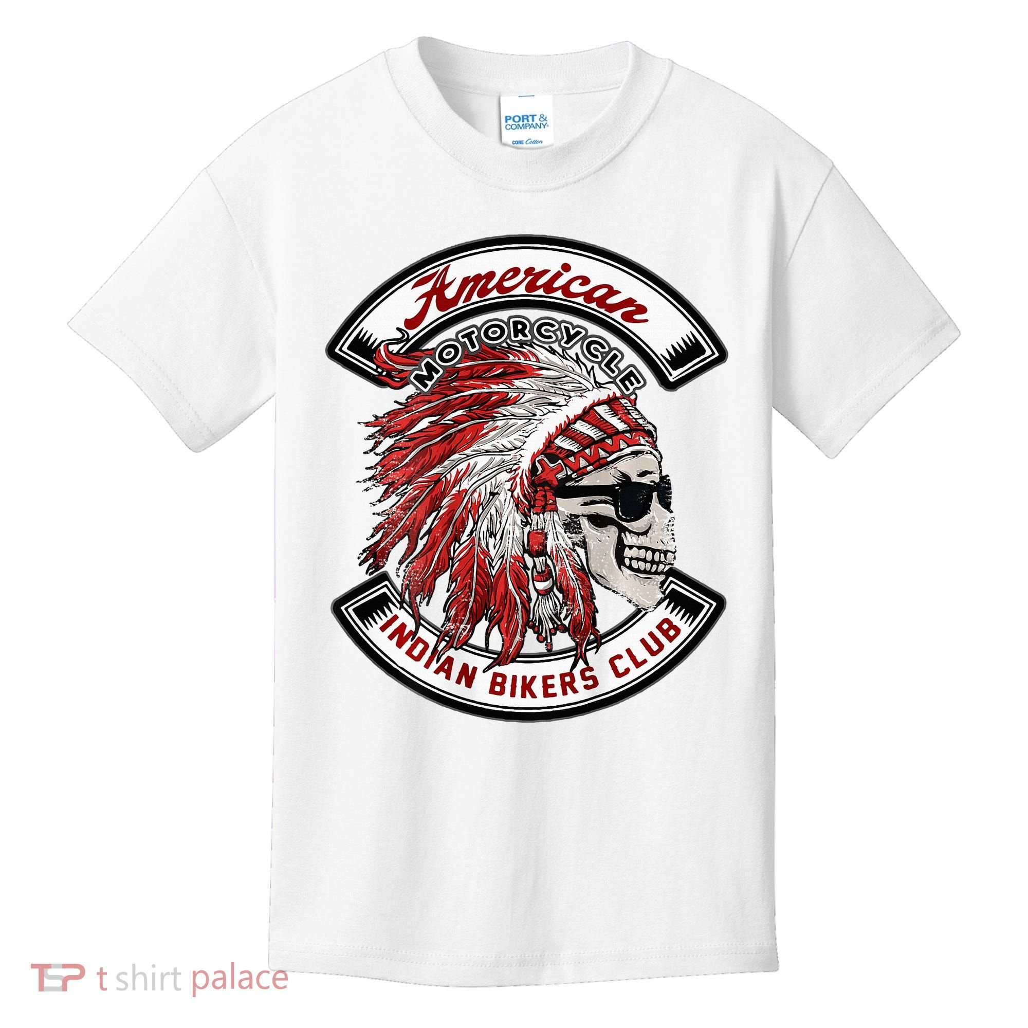 American Indian Bikers Club Motorcycle Biker Bike Kids T-Shirt