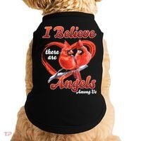 Awesome I Believe There Are Angels Among Us Cardinal Birds Gift Doggie Tank thumb 0