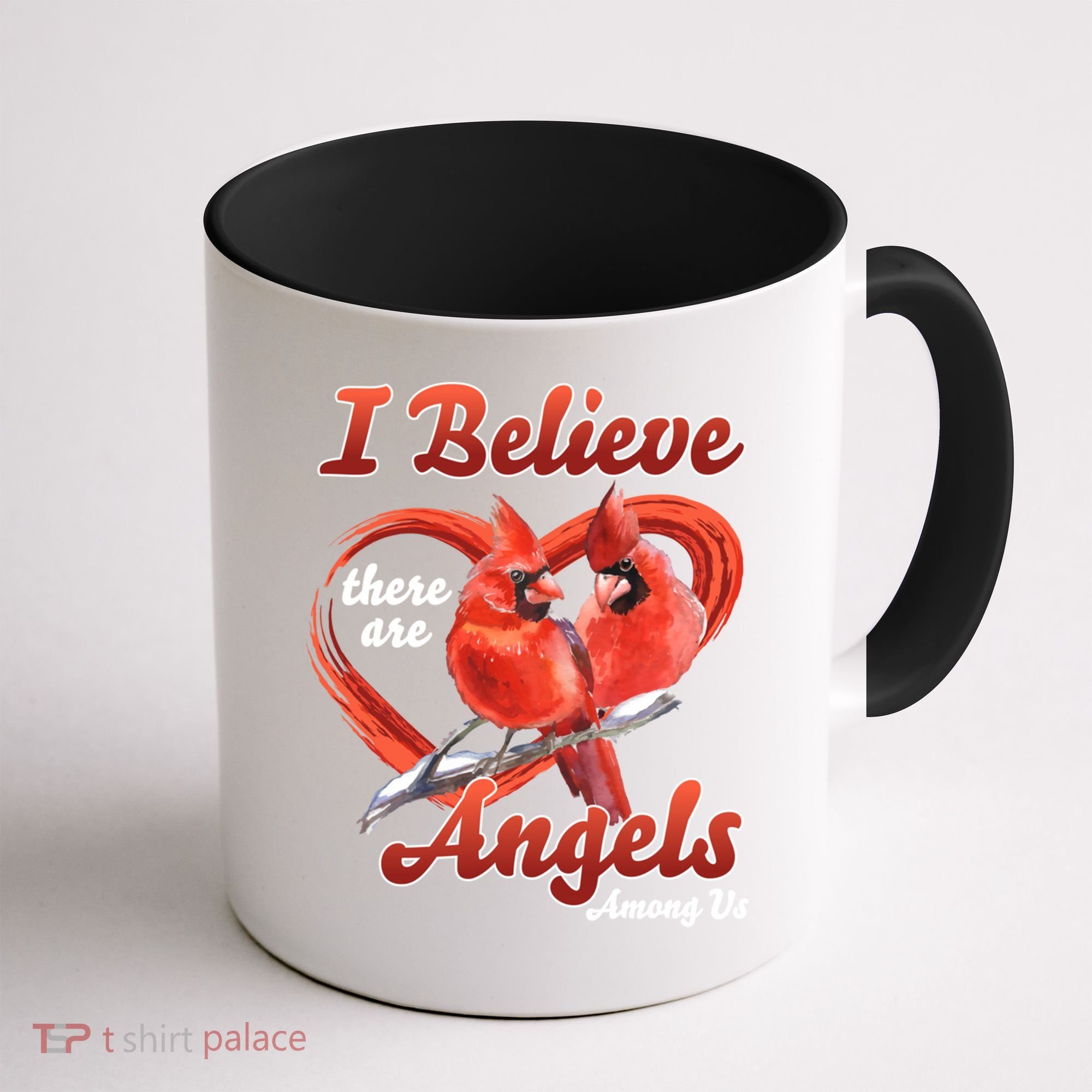 Awesome I Believe There Are Angels Among Us Cardinal Birds Gift Coffee Mug