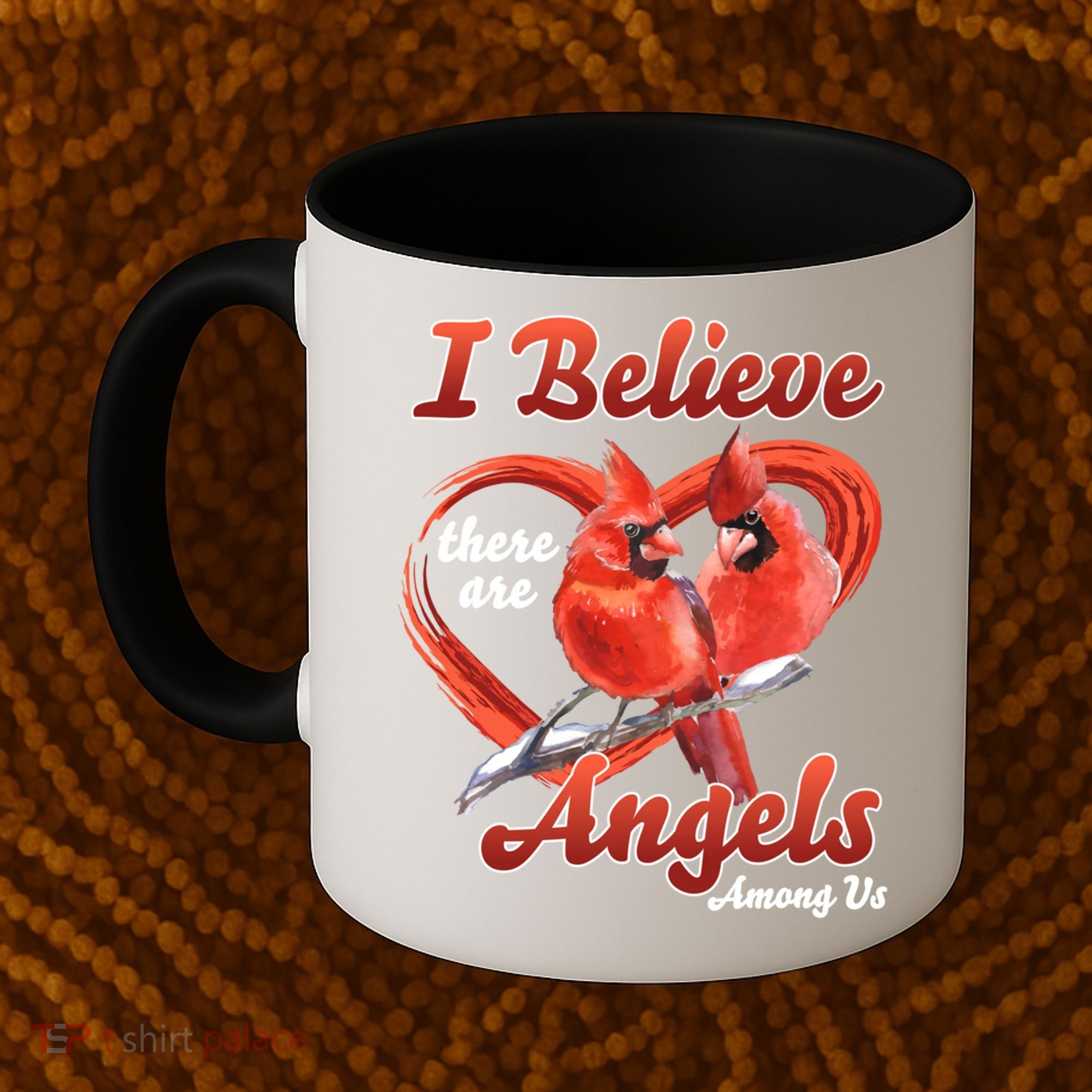 Awesome I Believe There Are Angels Among Us Cardinal Birds Gift Coffee Mug