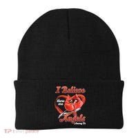 Awesome I Believe There Are Angels Among Us Cardinal Birds Gift Beanie thumb 0