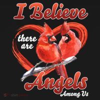 Awesome I Believe There Are Angels Among Us Cardinal Birds Gift Women's Hoodie thumb 2