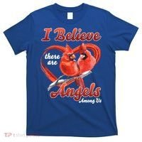 Awesome I Believe There Are Angels Among Us Cardinal Birds Gift T-Shirt thumb 0