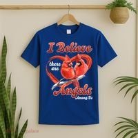 Awesome I Believe There Are Angels Among Us Cardinal Birds Gift T-Shirt thumb 2