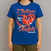 Awesome I Believe There Are Angels Among Us Cardinal Birds Gift T-Shirt thumb 4