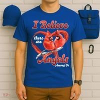Awesome I Believe There Are Angels Among Us Cardinal Birds Gift T-Shirt thumb 6