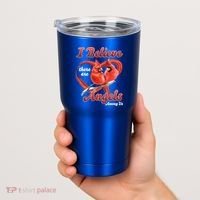Awesome I Believe There Are Angels Among Us Cardinal Birds Gift Tumbler thumb 2