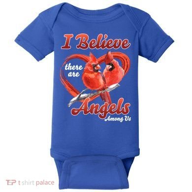 Awesome I Believe There Are Angels Among Us Cardinal Birds Gift Baby Bodysuit