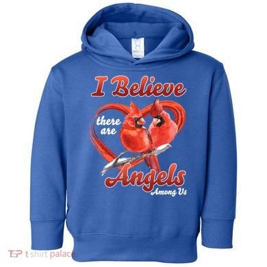 Awesome I Believe There Are Angels Among Us Cardinal Birds Gift Toddler Hoodie