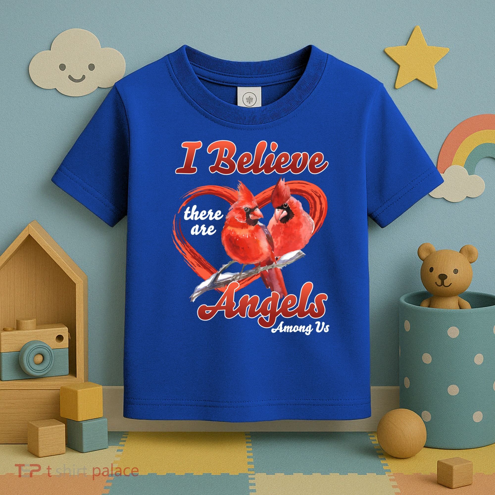 Awesome I Believe There Are Angels Among Us Cardinal Birds Gift Toddler T-Shirt