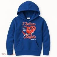 Awesome I Believe There Are Angels Among Us Cardinal Birds Gift Kids Hoodie thumb 0