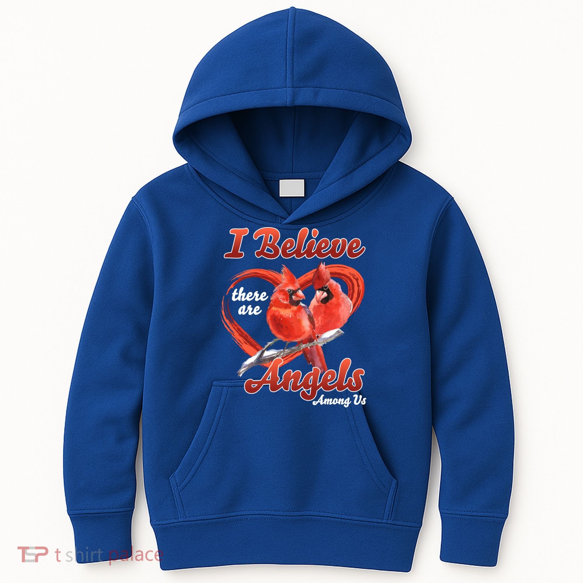Awesome I Believe There Are Angels Among Us Cardinal Birds Gift Kids Hoodie