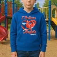 Awesome I Believe There Are Angels Among Us Cardinal Birds Gift Kids Hoodie thumb 2