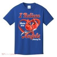 Awesome I Believe There Are Angels Among Us Cardinal Birds Gift Kids T-Shirt thumb 0