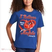 Awesome I Believe There Are Angels Among Us Cardinal Birds Gift Kids T-Shirt thumb 2