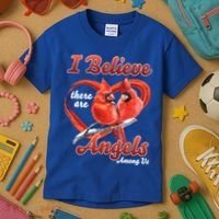 Awesome I Believe There Are Angels Among Us Cardinal Birds Gift Kids T-Shirt thumb 3