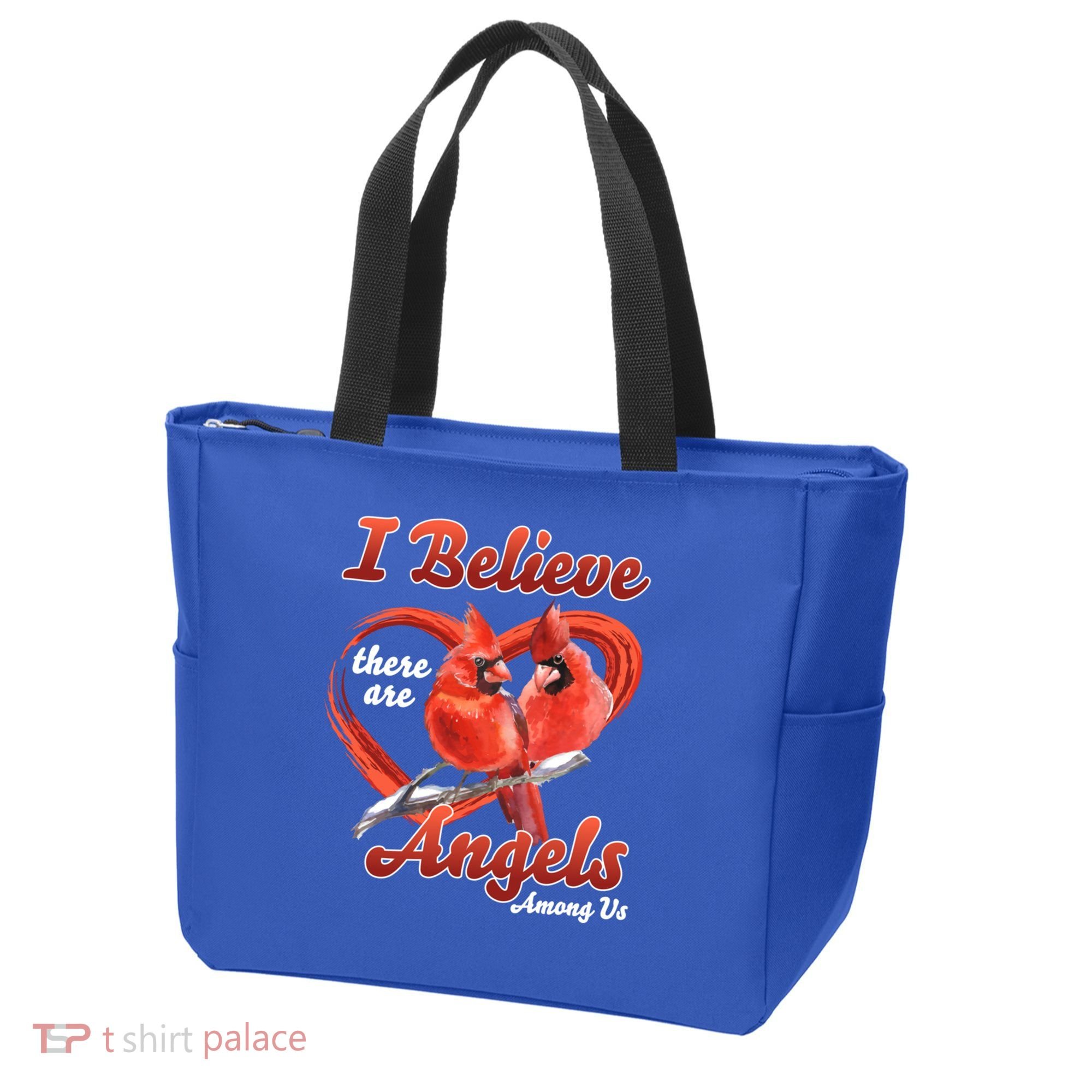 Awesome I Believe There Are Angels Among Us Cardinal Birds Gift Tote Bag