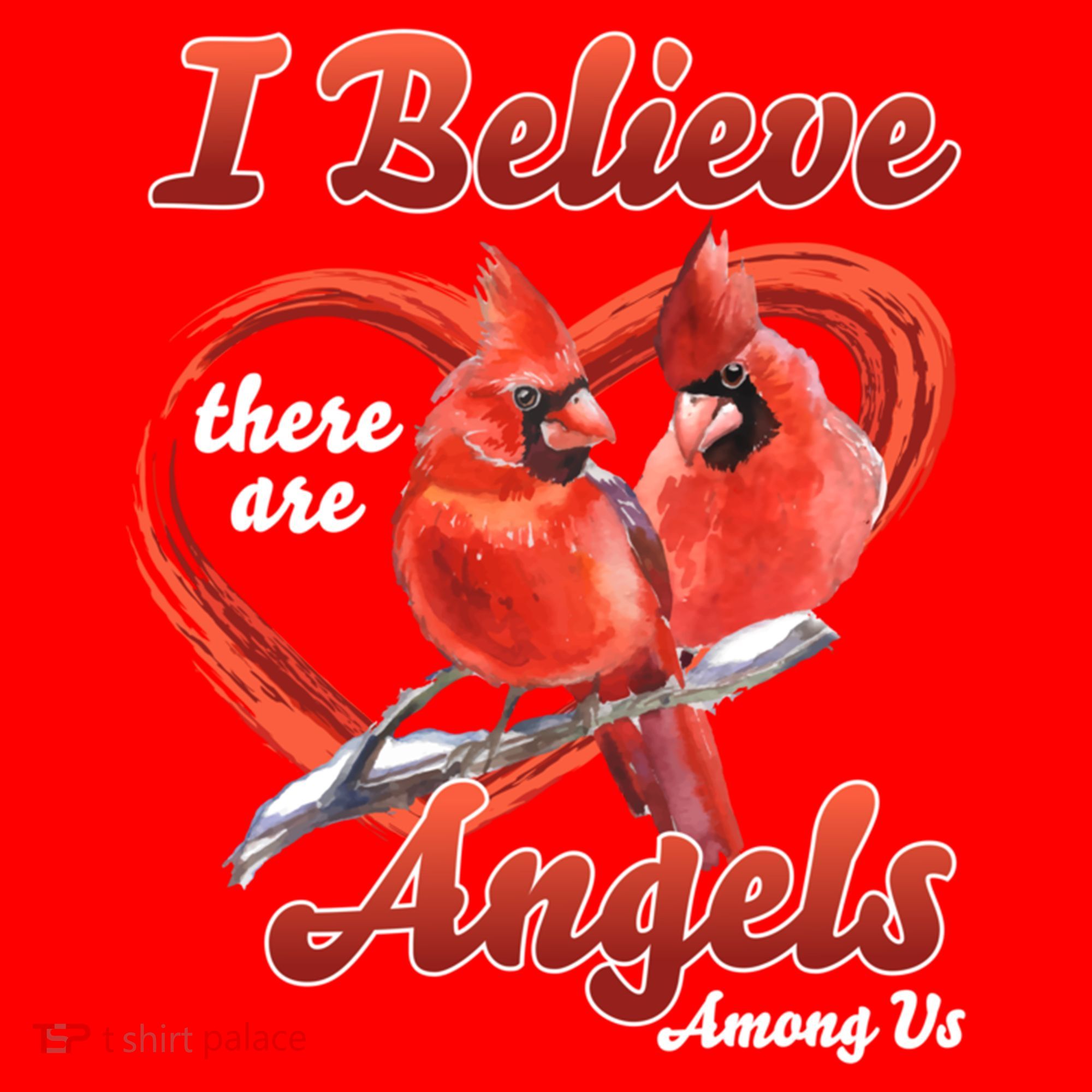 Awesome I Believe There Are Angels Among Us Cardinal Birds Gift Santa Hat