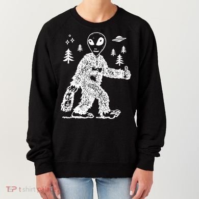 Alien In Bigfoot Costume Women's Sweatshirt