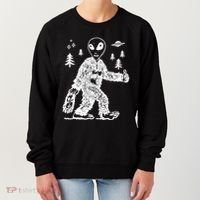 Alien In Bigfoot Costume Women's Sweatshirt thumb 0