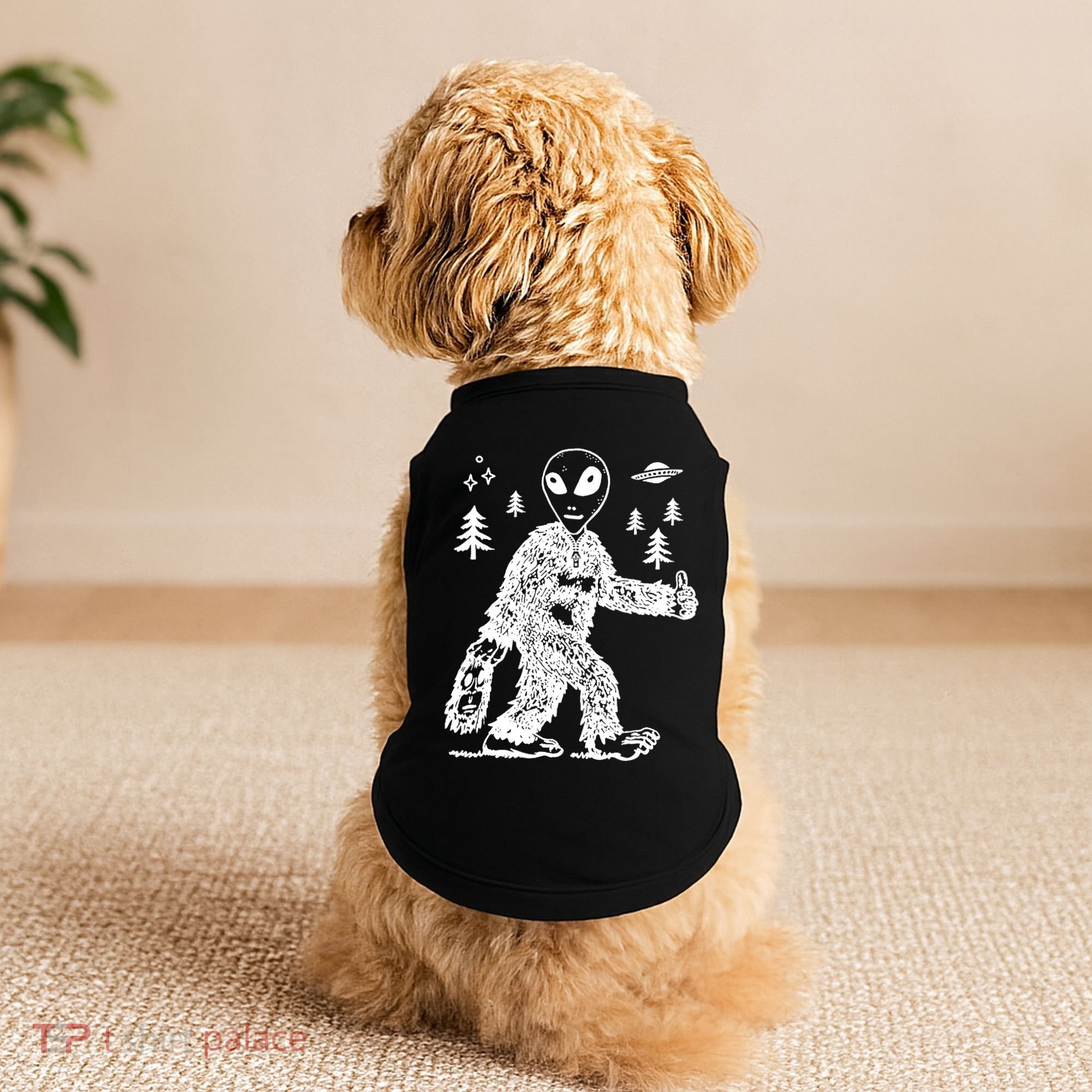 Alien In Bigfoot Costume Doggie Tank