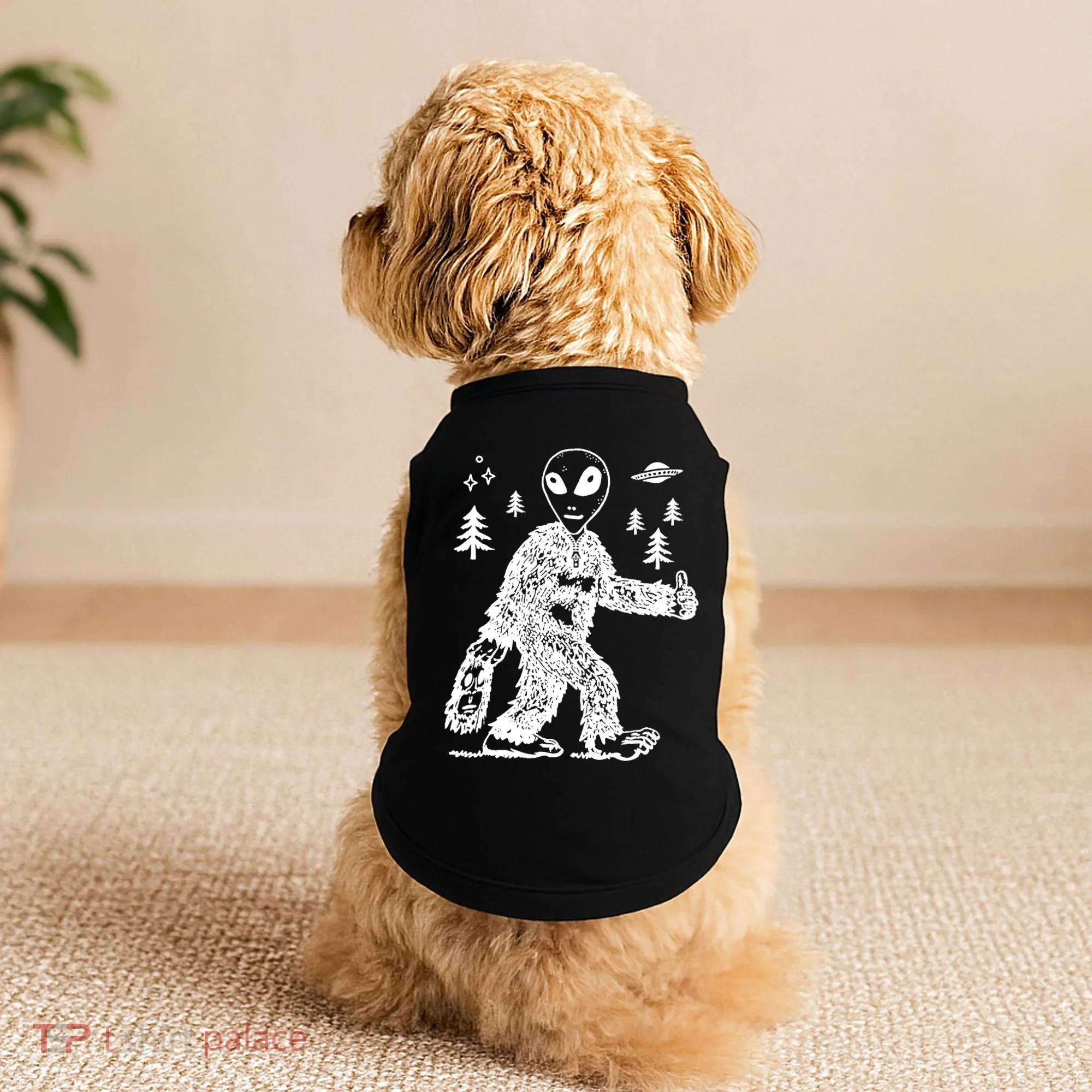 Alien In Bigfoot Costume Doggie Tank