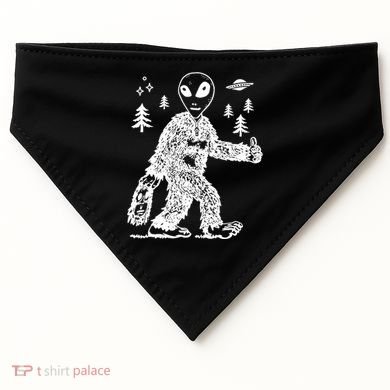 Alien In Bigfoot Costume USA-Made Doggie Bandana