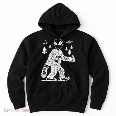 Alien In Bigfoot Costume Hoodie
