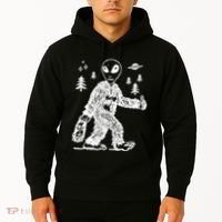Alien In Bigfoot Costume Hoodie thumb 2