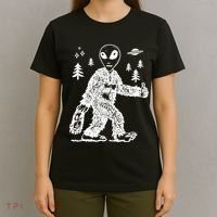 Alien In Bigfoot Costume T-Shirt thumb 4