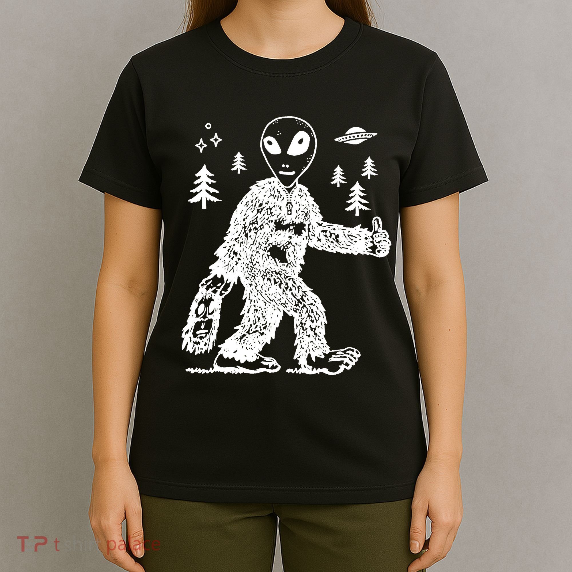 Alien In Bigfoot Costume T-Shirt