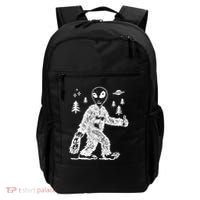 Alien In Bigfoot Costume Backpack thumb 0