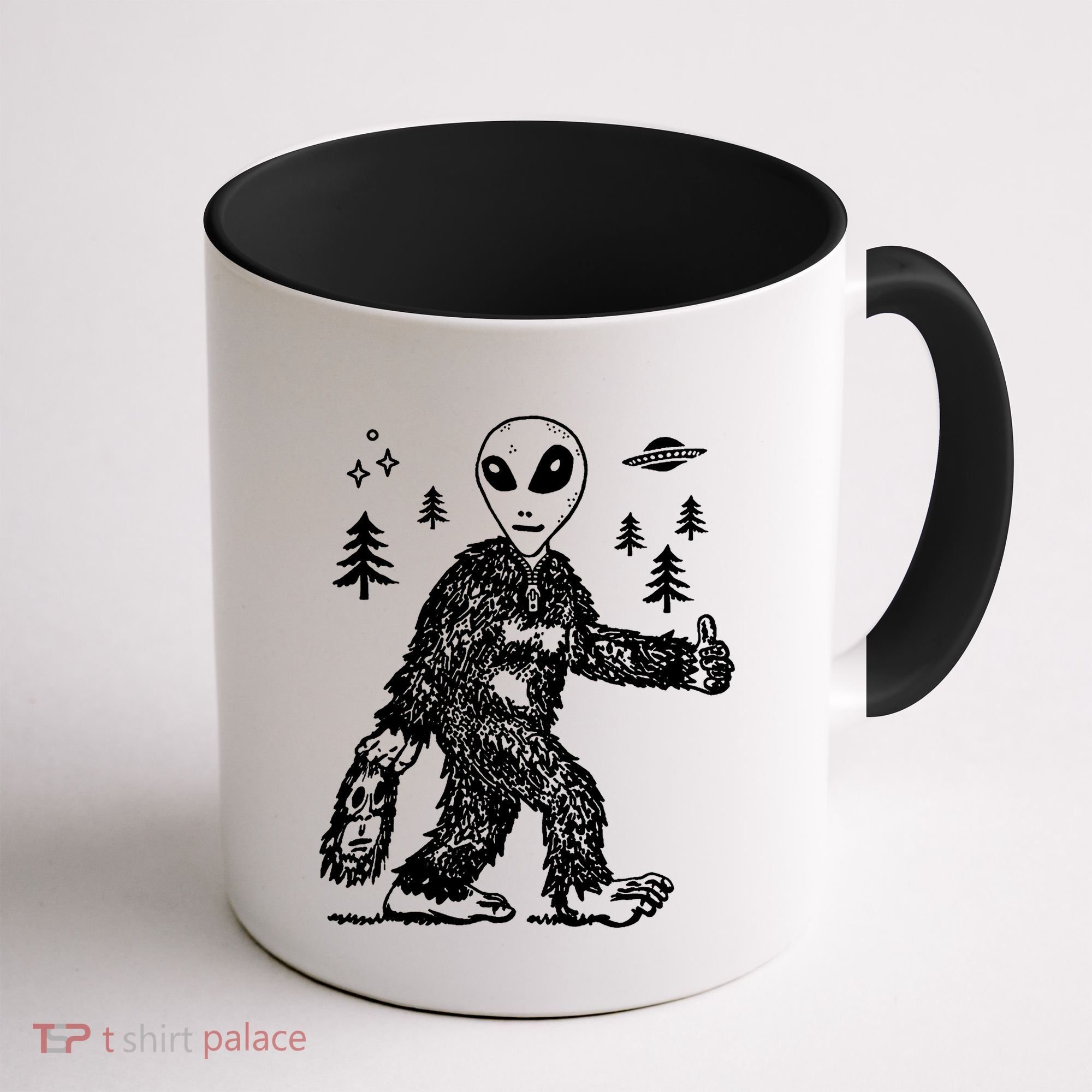 Alien In Bigfoot Costume Coffee Mug
