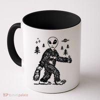 Alien In Bigfoot Costume Coffee Mug thumb 0
