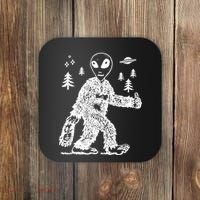 Alien In Bigfoot Costume Coaster thumb 0