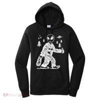 Alien In Bigfoot Costume Women's Hoodie thumb 0