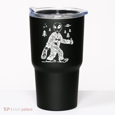 Alien In Bigfoot Costume Tumbler