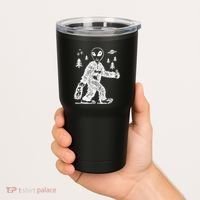 Alien In Bigfoot Costume Tumbler thumb 2