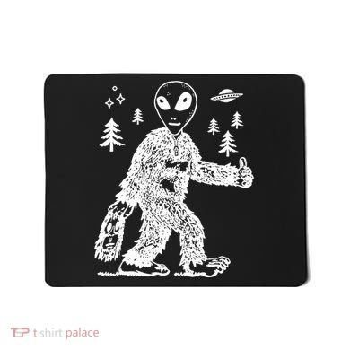 Alien In Bigfoot Costume Mousepad