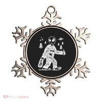 Alien In Bigfoot Costume Ornament thumb 0