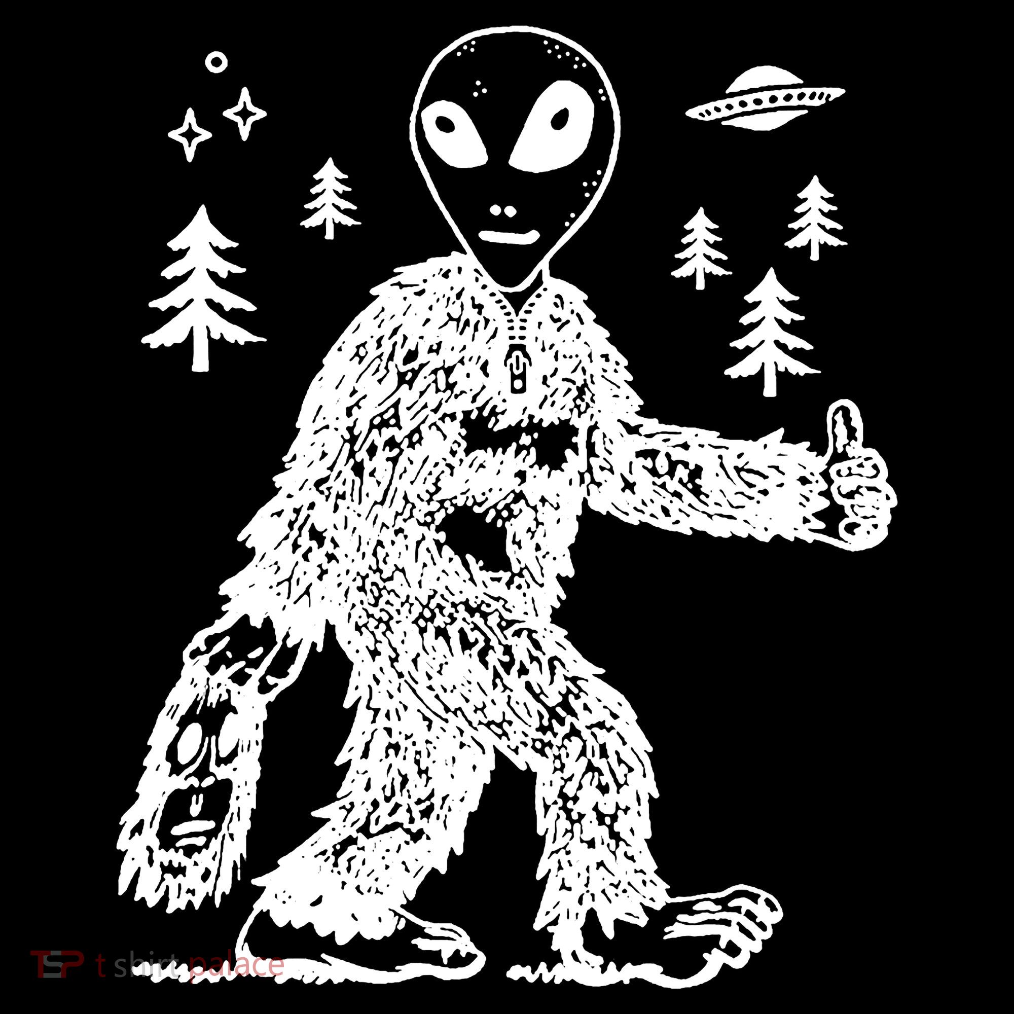 Alien In Bigfoot Costume Ornament