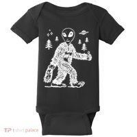 Alien In Bigfoot Costume Baby Bodysuit thumb 0