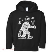 Alien In Bigfoot Costume Toddler Hoodie thumb 0
