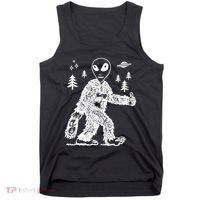 Alien In Bigfoot Costume Tank Top thumb 0