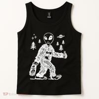Alien In Bigfoot Costume Tank Top thumb 2