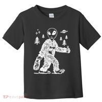 Alien In Bigfoot Costume Toddler T-Shirt thumb 0