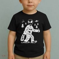 Alien In Bigfoot Costume Toddler T-Shirt thumb 2