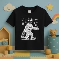 Alien In Bigfoot Costume Toddler T-Shirt thumb 3