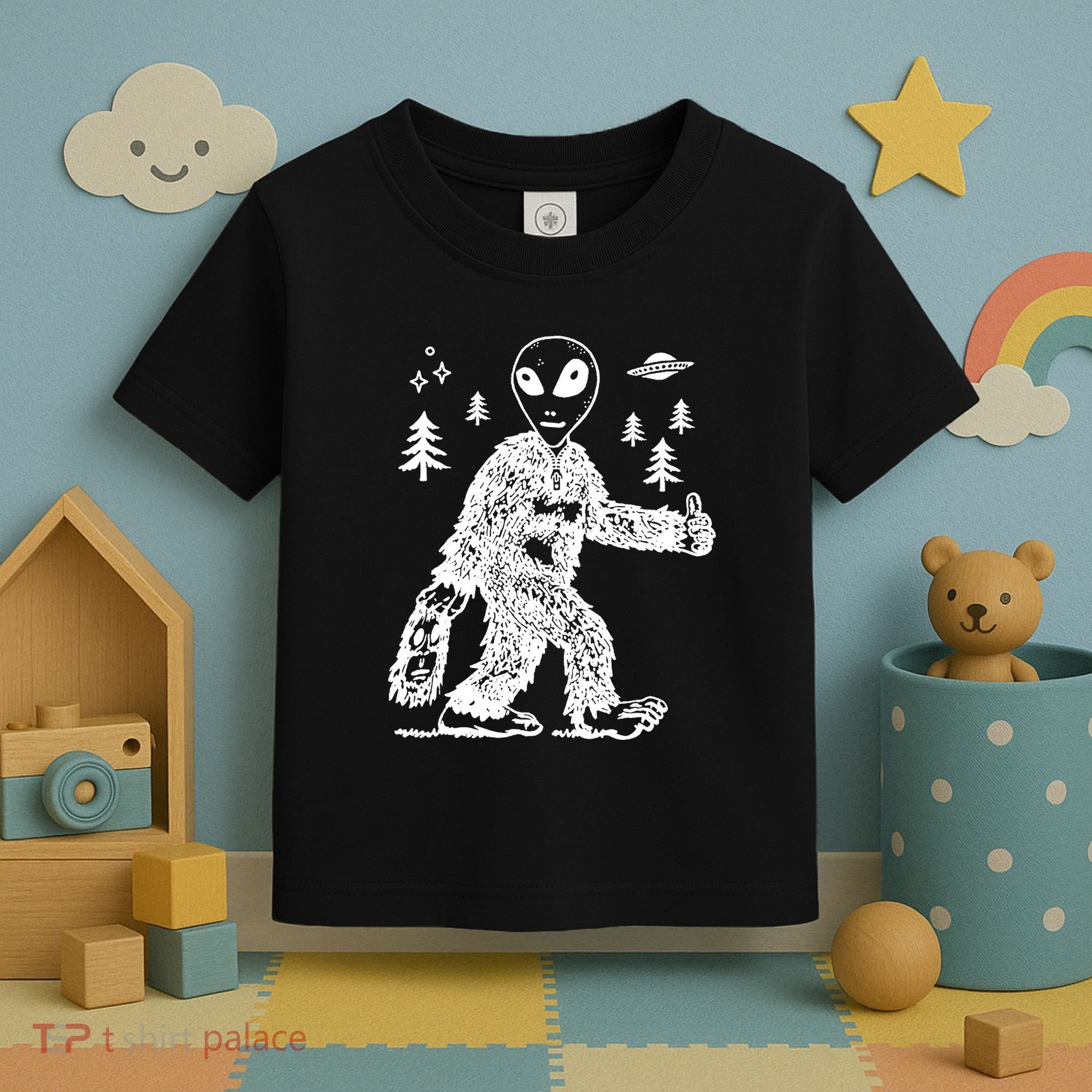 Alien In Bigfoot Costume Toddler T-Shirt